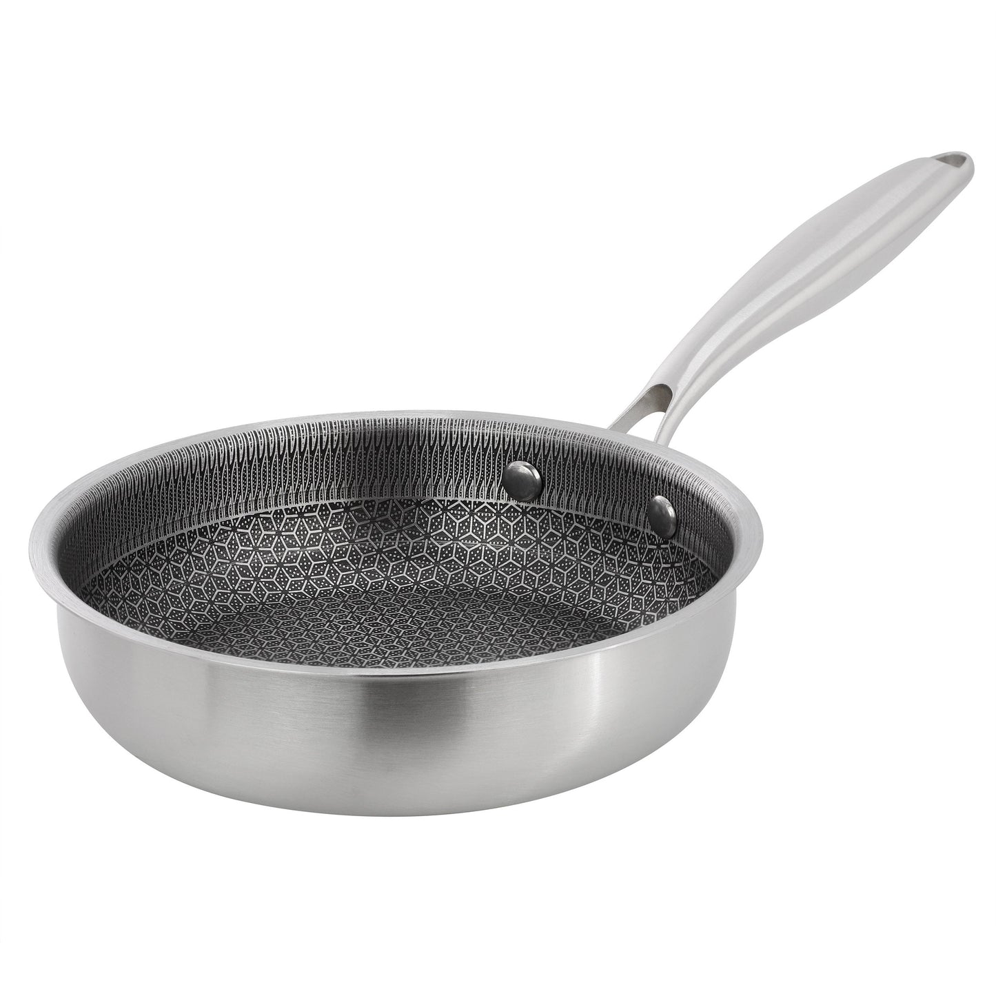 Gibson Home Elsenborn 8in Hybrid Nonstick Stainless Steel Frying Pan in Silver W2B