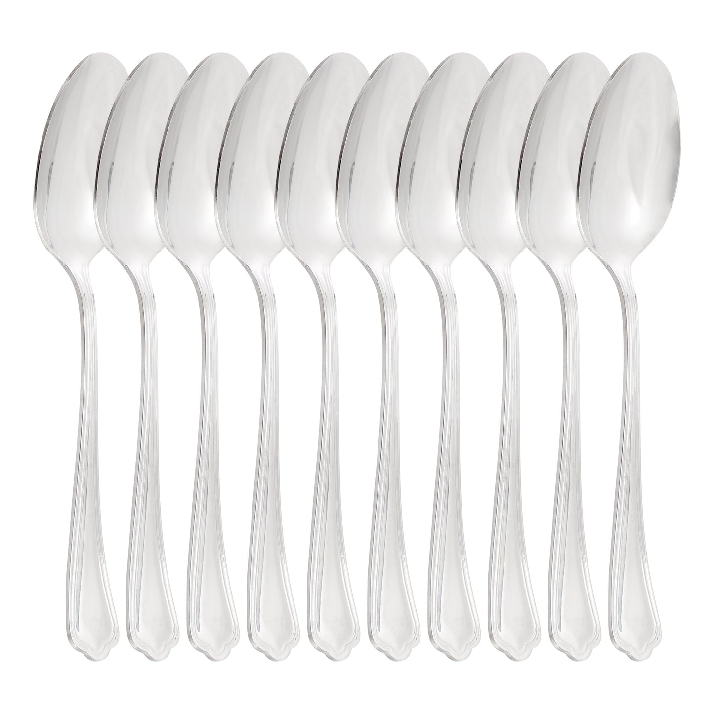 Gibson Home Hillside Daisies 10 Piece Stainless Steel Dinner Spoon Set W2B