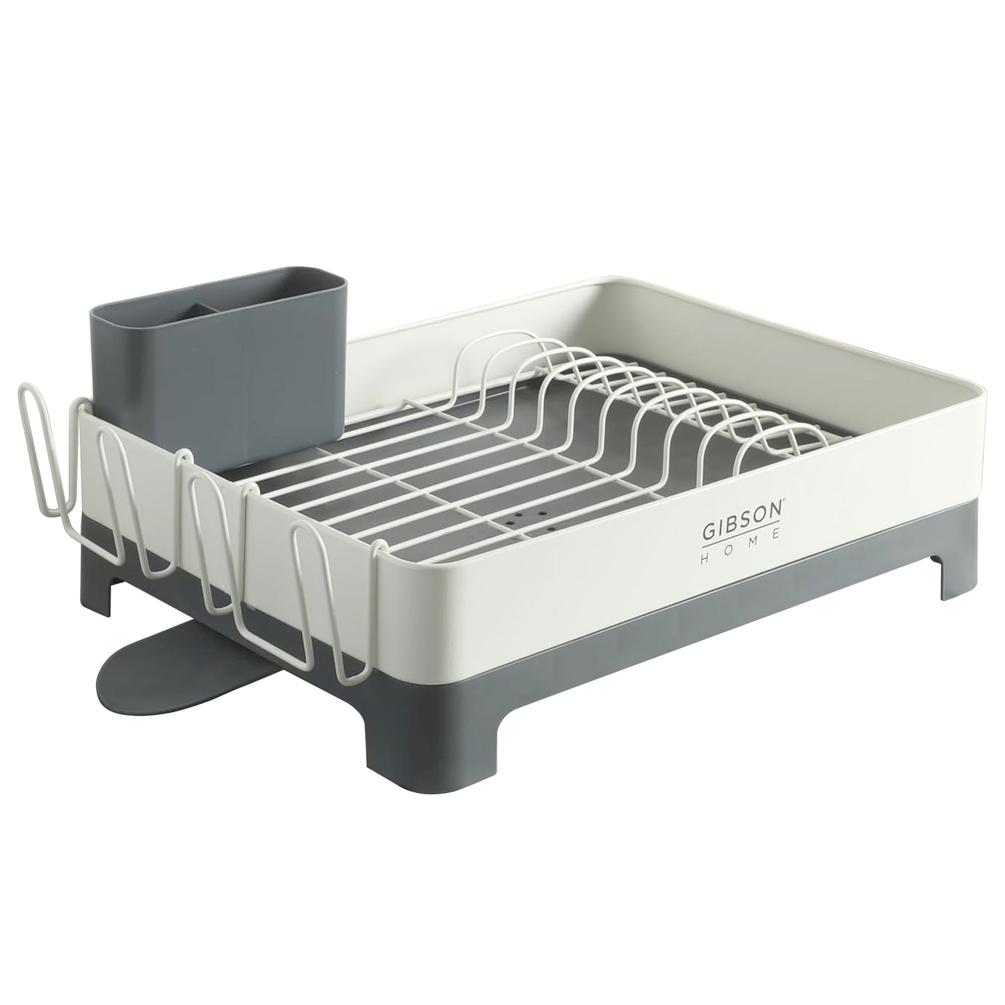 Gibson Home Nestcraft Galvanized Steel Dish Rack in White W2B
