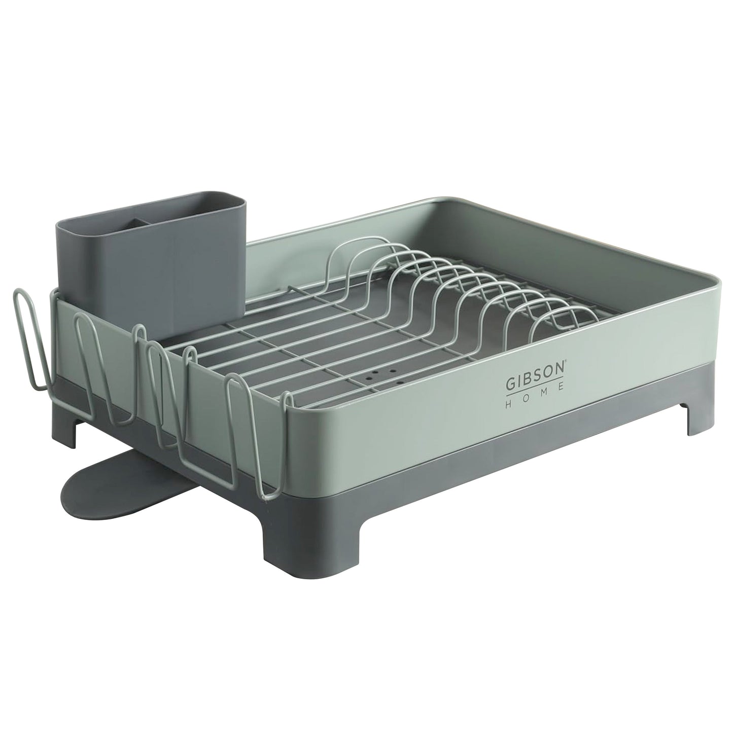 Gibson Home Nestcraft Galvanized Steel Dish Rack in Green W2B