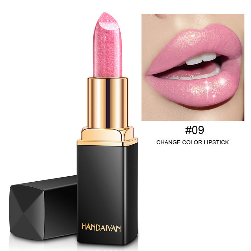 Shiny Metallic Lipstick Pearlescent Color Temperature Change Lipstick Gilt Lipstick LadyShow.Store