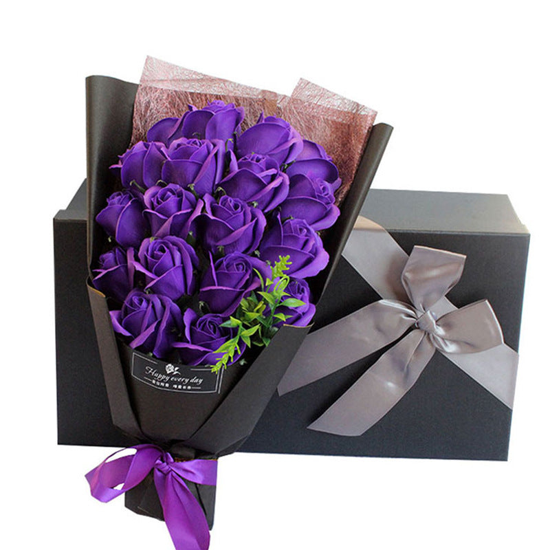 Birthday Gift Bundle Gift Box Creative Mother's Day Cross-border Gift Soap 18 Bouquet Soap Rose Flower Valentine's Day CJD
