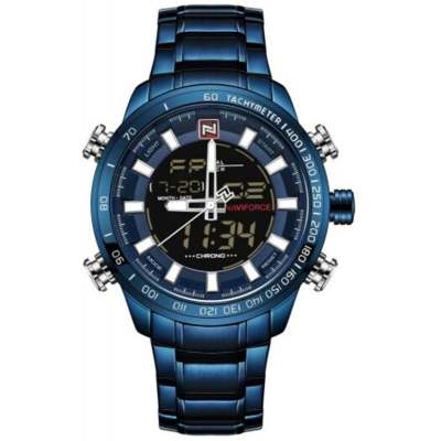 Waterproof LED Dual Display Multi-function Quartz Watch Pi-Mart