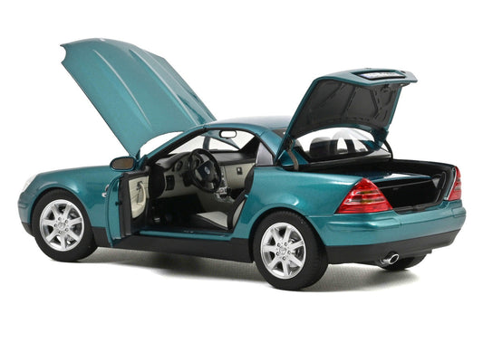 1996 Mercedes-Benz SLK Convertible Vivianit Green Metallic 1/18 Diecast Model Car by Norev Norev