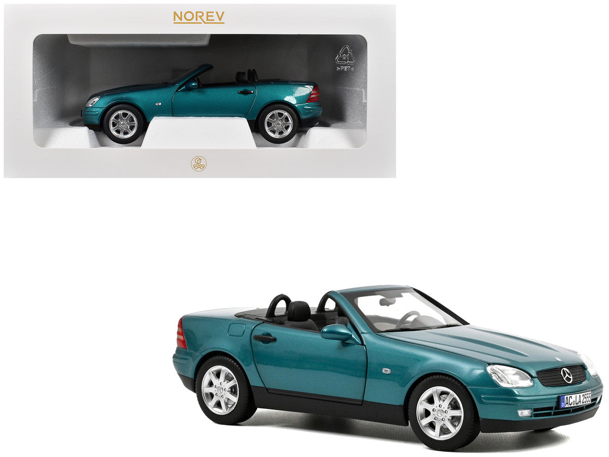 1996 Mercedes-Benz SLK Convertible Vivianit Green Metallic 1/18 Diecast Model Car by Norev Norev