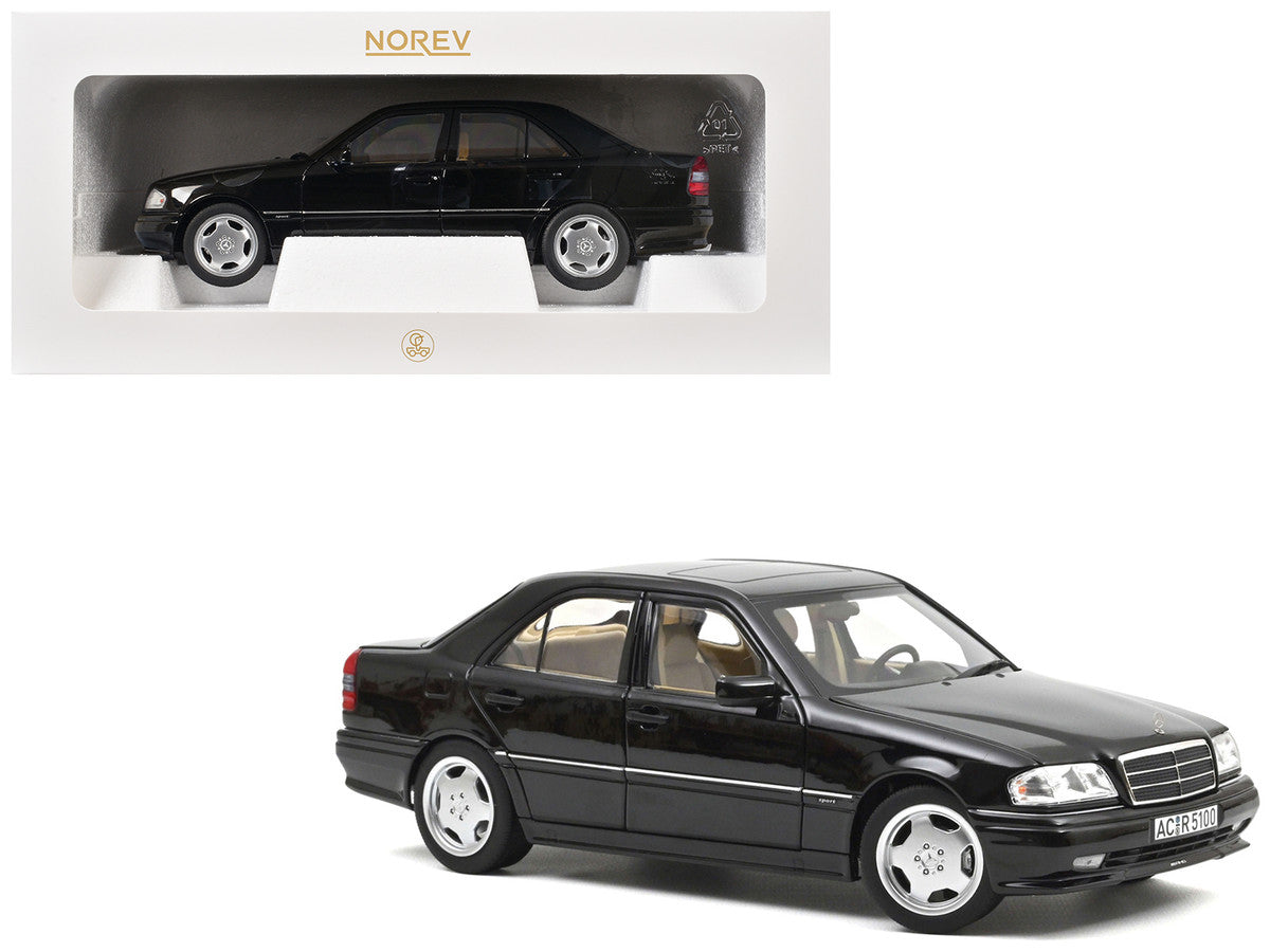 1993 Mercedes-Benz C36 AMG Black Metallic 1/18 Diecast Model Car by Norev-4