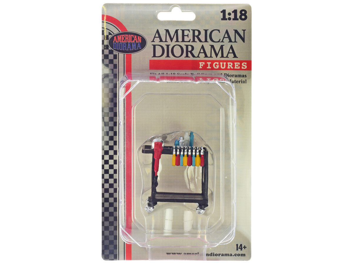 "Detail Masters" Figure 3 (Detailing Cart) for 1/18 Scale Models by American Diorama American Diorama