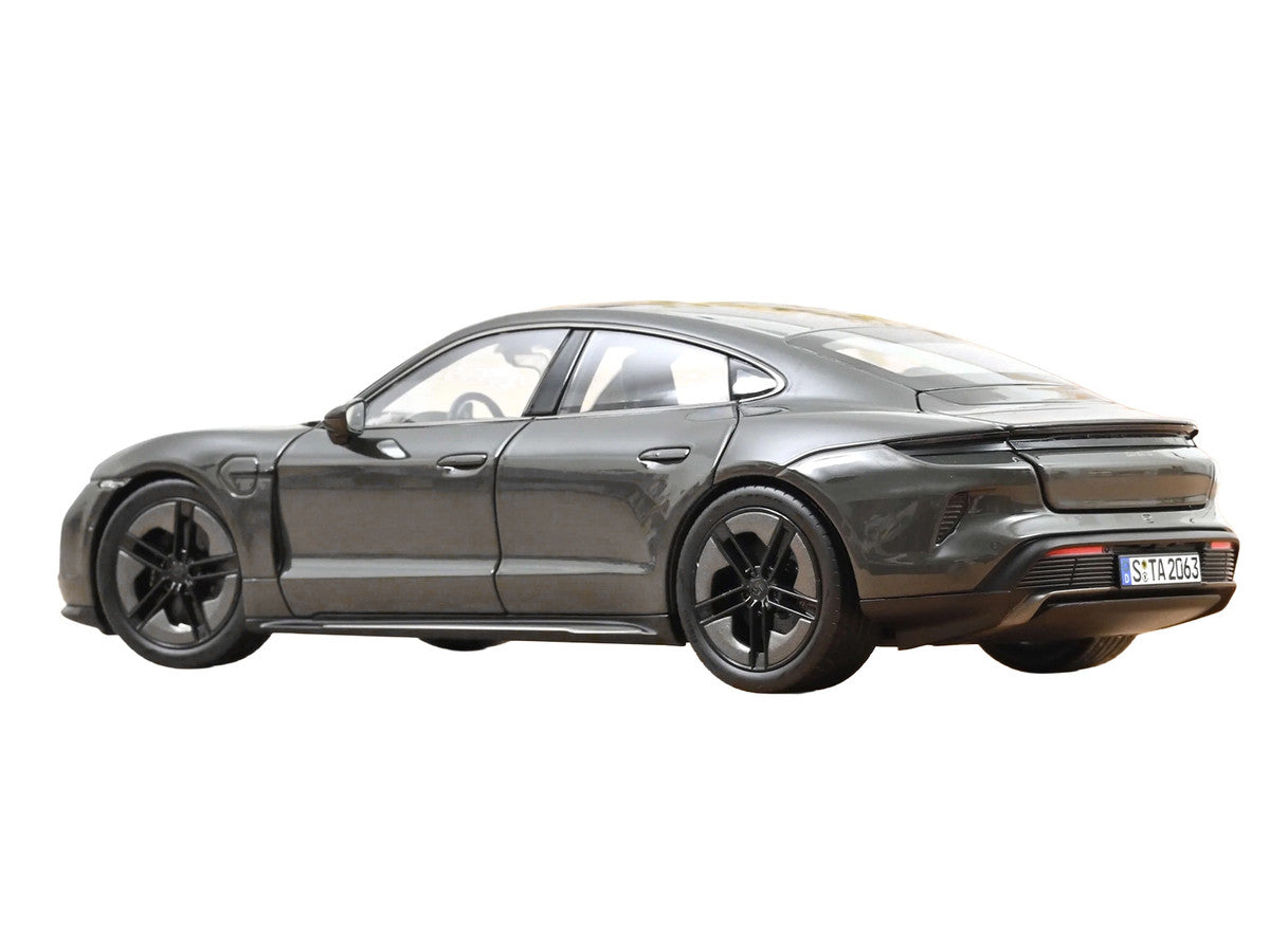 2024 Porsche Taycan Turbo S Slate Gray Neo 1/18 Diecast Model Car by Norev Norev