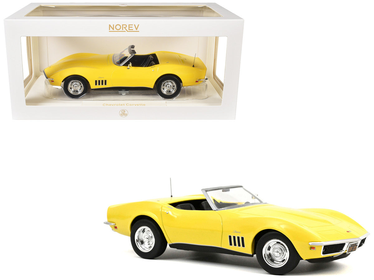 1969 Chevrolet Corvette Cabriolet Daytona Yellow 1/18 Diecast Model Car by Norev Norev