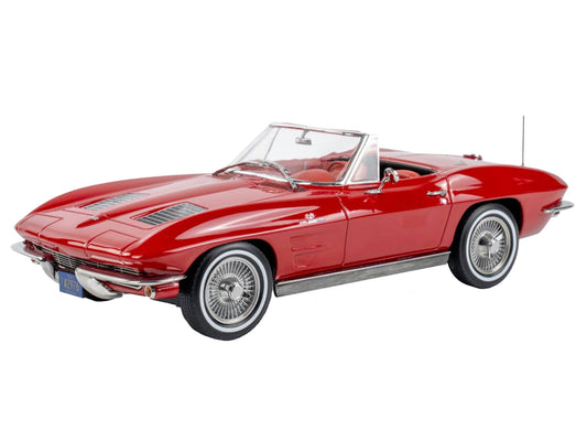1963 Chevrolet Corvette Stingray Convertible Riverside Red 1/18 Diecast Model Car by Norev