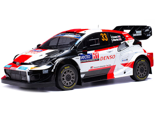 Toyota GR Yaris Rally1 Hybrid #33 Elfyn Evans - Scott Martin Winner "Rally Finland" (2023) 1/18 Diecast Model Car by IXO Models-1
