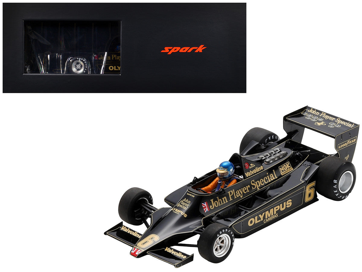 Lotus 79 #6 Ronnie Peterson "John Player Team Lotus" Winner Formula One F1 "Austrian GP" (1978) with Acrylic Display Case 1/18 Model Car by Spark-2