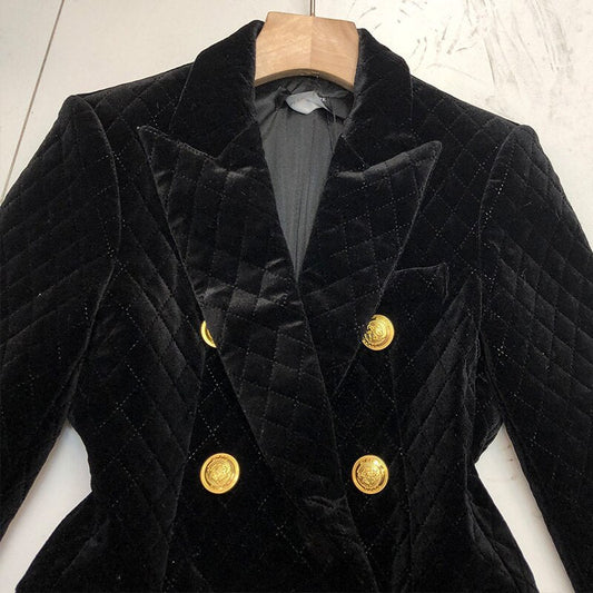 Velvet diamond retro small suit women LadyShow.Store