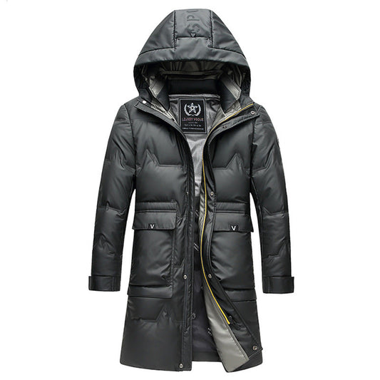 Men's Thickened Simple Hooded Down Jacket LadyShow.Store