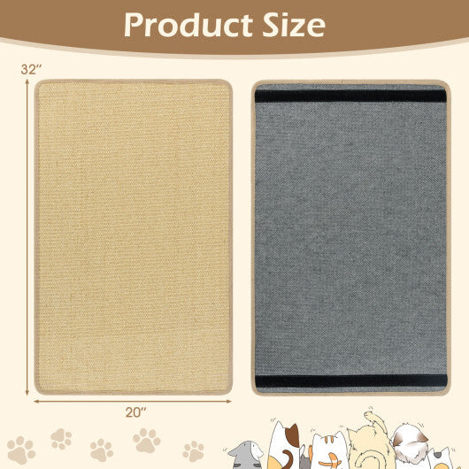 4 Pieces Cat Scratcher Mat Set 32 x 20 Inch Pads for Cats W2B