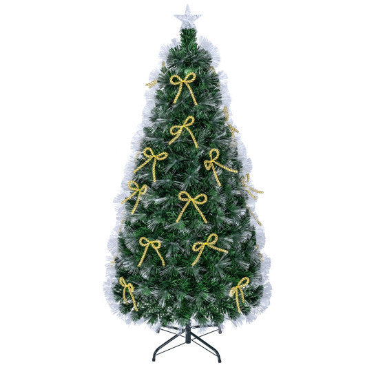 5 ft Fiber Optic Artificial Christmas Tree with Dazzling Optical Fibers-S W2B