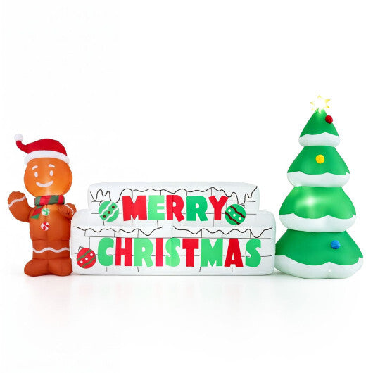 9.5 FT Long Inflatable Merry Christmas Sign Outdoor Decoration W2B