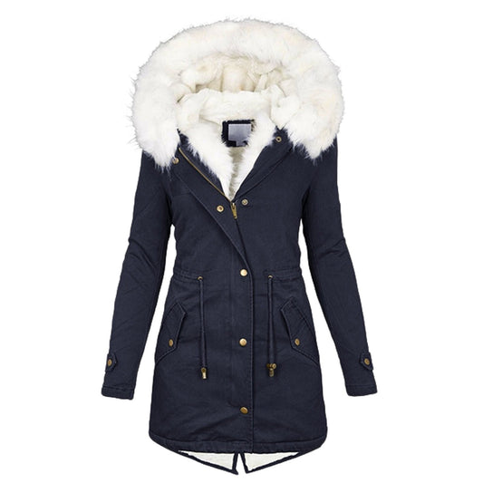 Women's cotton padded jacket with white collar Accent Plus