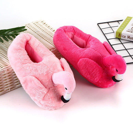 Winter Home Flamingo Non-slip Slippers CJD
