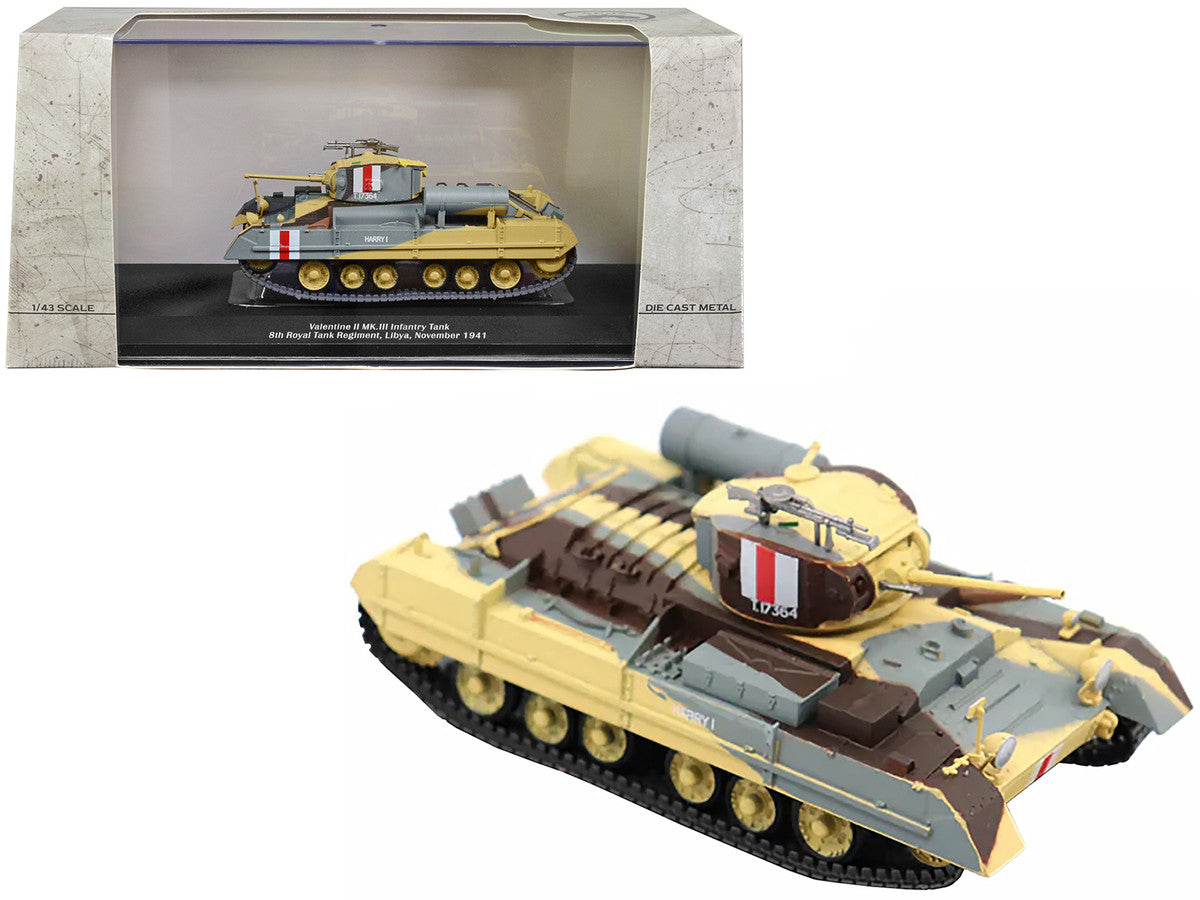 "Valentine MK.II" Infantry Tank MK.III "Harry I" "UK 8th Royal Tank Regiment Libya November 1941" 1/43 Diecast Model by AFVs of WWII AFV's of WWII