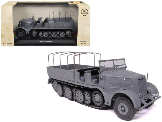 Sd.Kfz. 9 18-Ton FAMO AFV Gray "German Army" 1/43 Diecast Model by Militaria Die Cast Militaria Die Cast