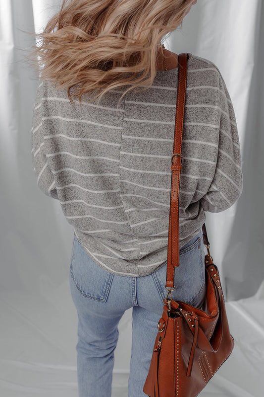 Bella Stripe Dolman Sleeve Top-1