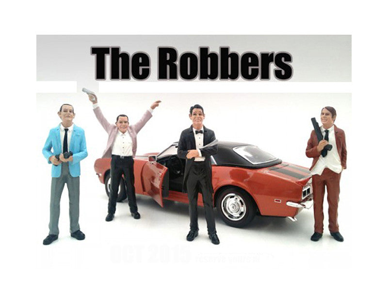 "The Robbers" 4 Piece Figure Set For 1:18 Scale Models by American Diorama American Diorama