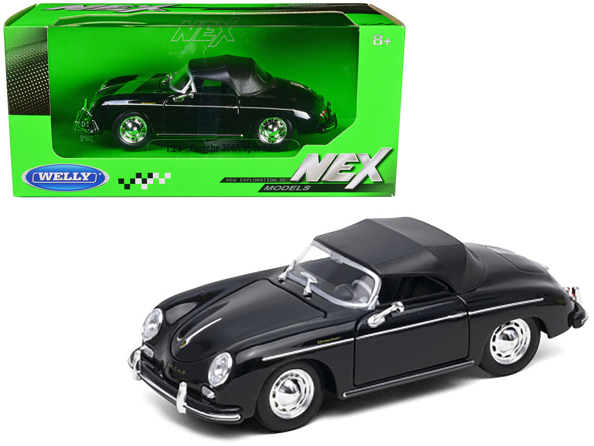Porsche 356A Speedster Soft Top Black "NEX Models" Series 1/24 Diecast Model Car by Welly Welly