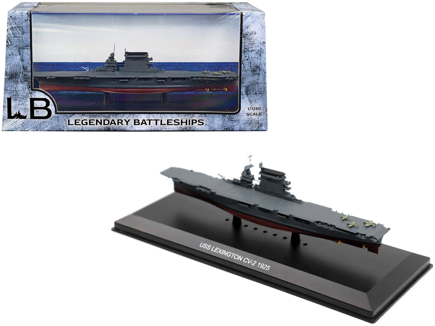 USS Lexington CV-2 Aircraft Carrier (1925) 1/1250 Diecast Model by Legendary Battleships W2B