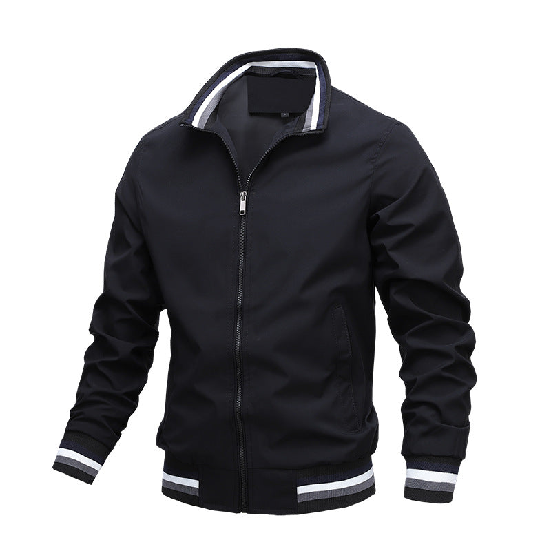 Sports Solid Color Jacket Men's LadyShow.Store