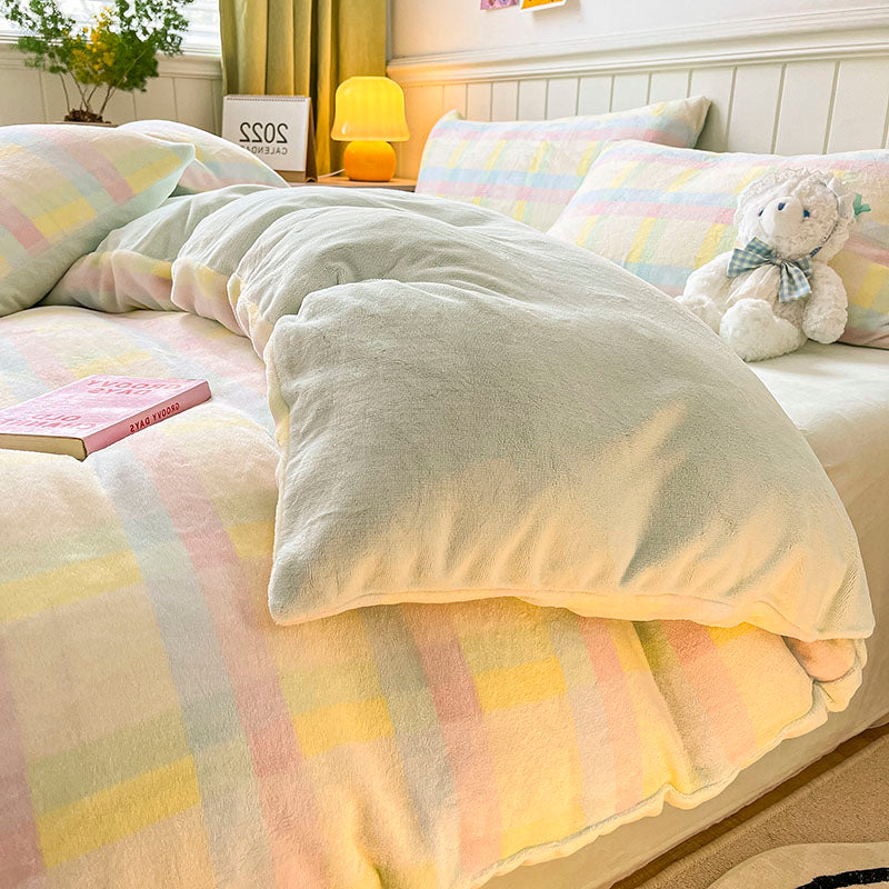 Thickened Winter Double-sided Milk Velvet Bed Sheet And Quilt Cover