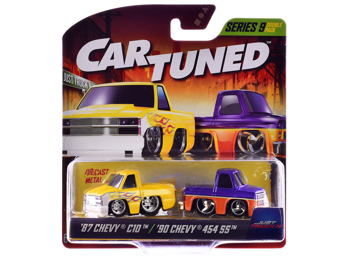 "Just Truck'n" Series 9 Chevrolet Pickup Double Pack Set of 2 Diecast Model Cars by CarTuned Car Tuned