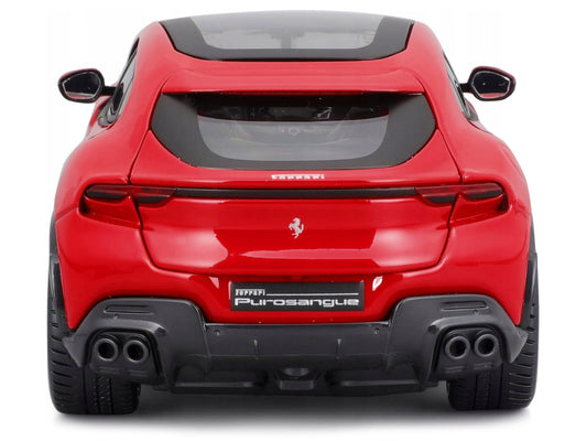 Ferrari Purosangue Red with Sunroof "Race + Play" Series 1/24 Diecast Model Car by Bburago-1