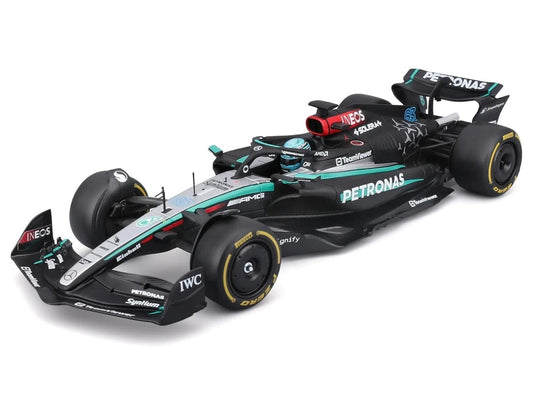 Mercedes-AMG F1 W15 E Performance #63 George Russell "Petronas" Formula One F1 "World Championship" (2024) 1/24 Diecast Model Car by Bburago Bburago