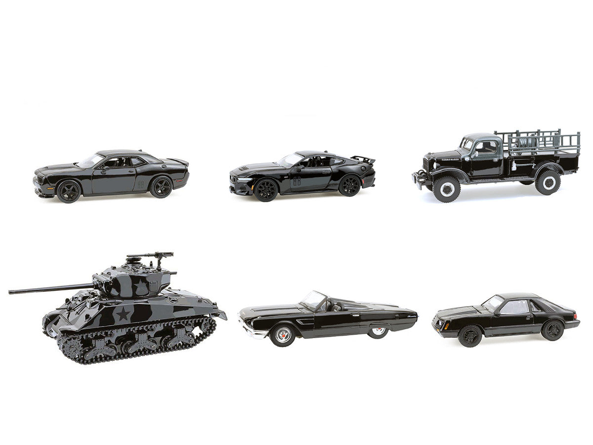 "Black Bandit" 6 piece Set Series 30 1/64 Diecast Model Cars by Greenlight Greenlight
