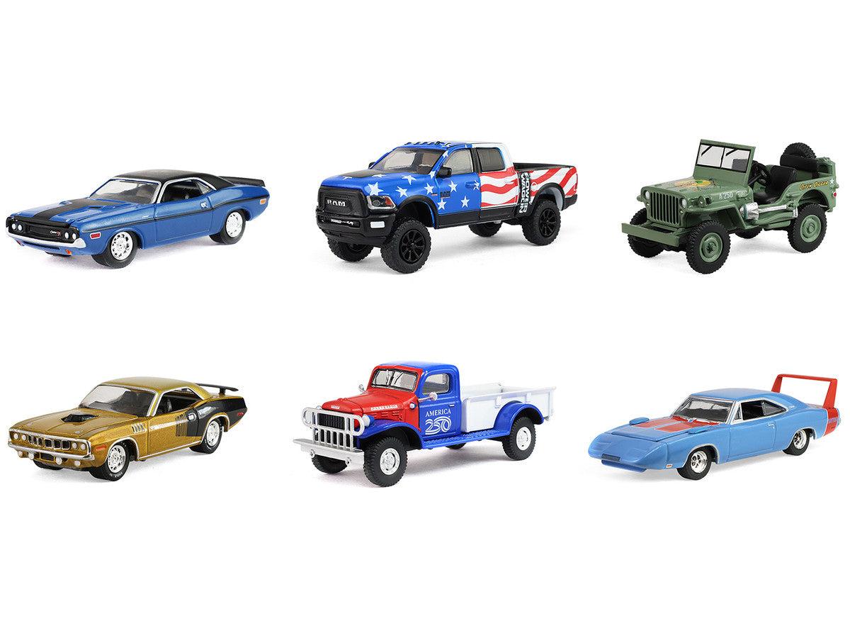 "Anniversary Collection" Series 18 Set of 6 pieces "America 250 Edition" 1/64 Diecast Model Cars by Greenlight Greenlight