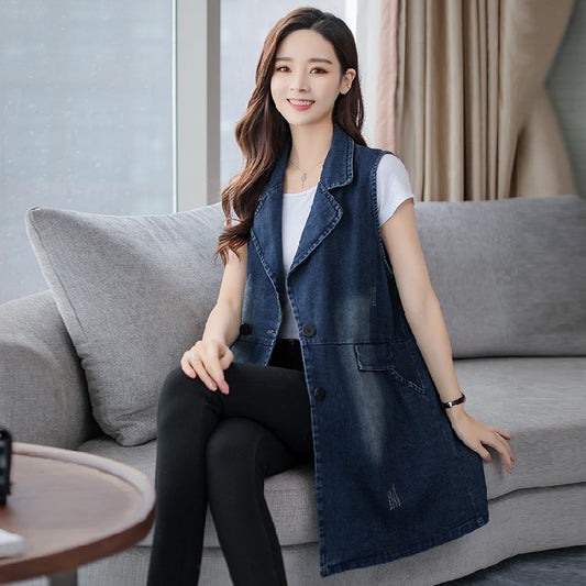 Spring And Autumn Mid-length Vest Coat LadyShow.Store