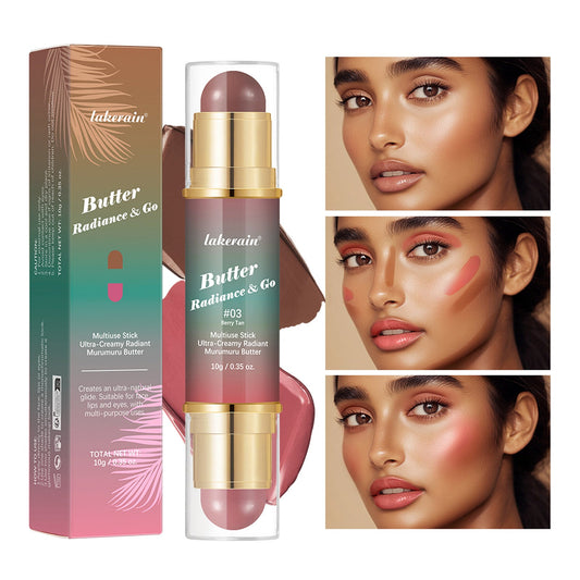 Natural Nude Makeup Double-headed Three-dimensional Face Repair Blush Stick CJD
