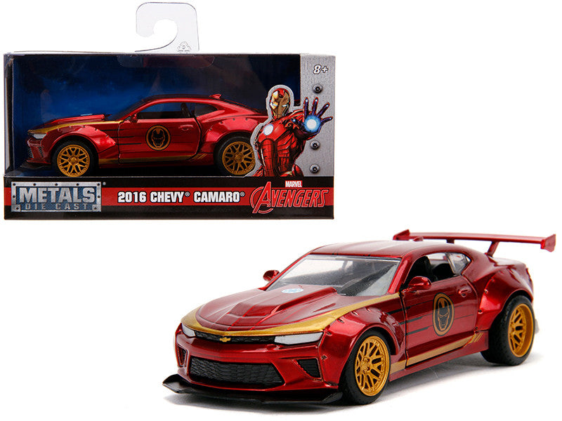 2016 Chevrolet Camaro "Iron Man" Theme "Marvel" Series 1/32 Diecast Model Car by Jada Jada