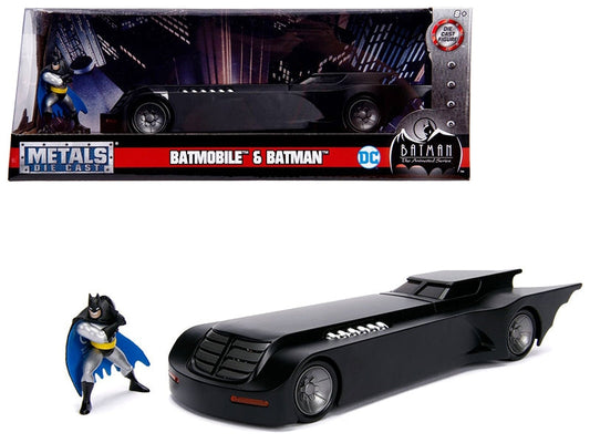 Batmobile with Batman Diecast Figure "Animated Series" DC Comics Series 1/24 Diecast Model Car by Jada W2B