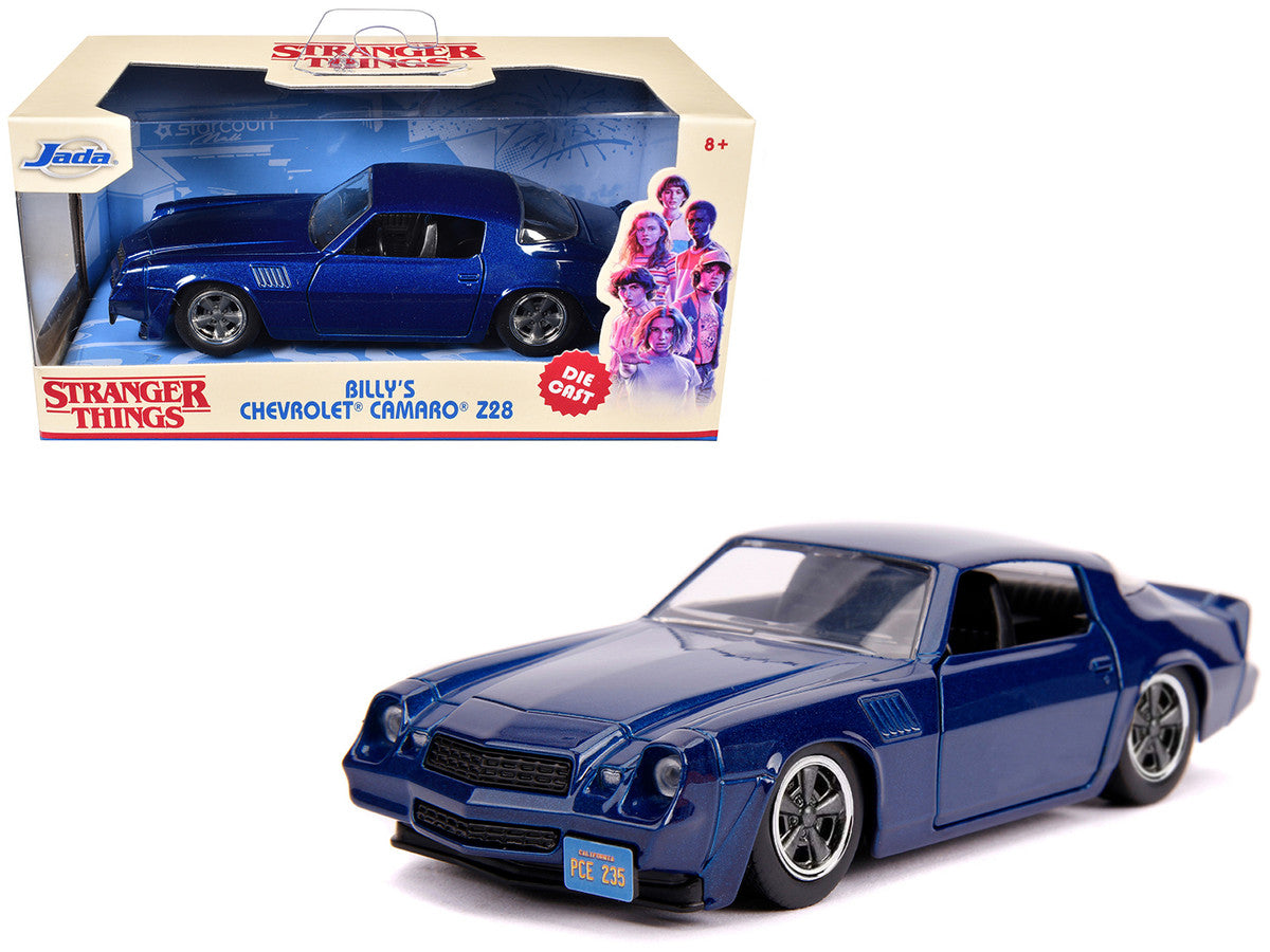 Billy's Chevrolet Camaro Z28 Metallic Dark Blue "Stranger Things" (2016) TV Series "Hollywood Rides" 1/32 Diecast Model Car by Jada-3