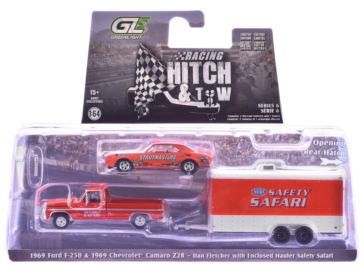 "Racing Hitch & Tow" Series #6 Set of 3 pieces 1/64 Diecast Model Cars by Greenlight Greenlight