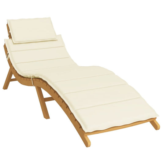 Sun Lounger Cushion Cream 73.2"x22.8"x1.6" Oxford Fabric W2B