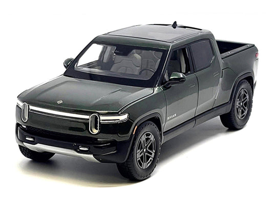 Rivian R1T Pickup Truck Dark Green Metallic with Sunroof "Special Edition" Series 1/18 Diecast Model Car by Maisto Maisto