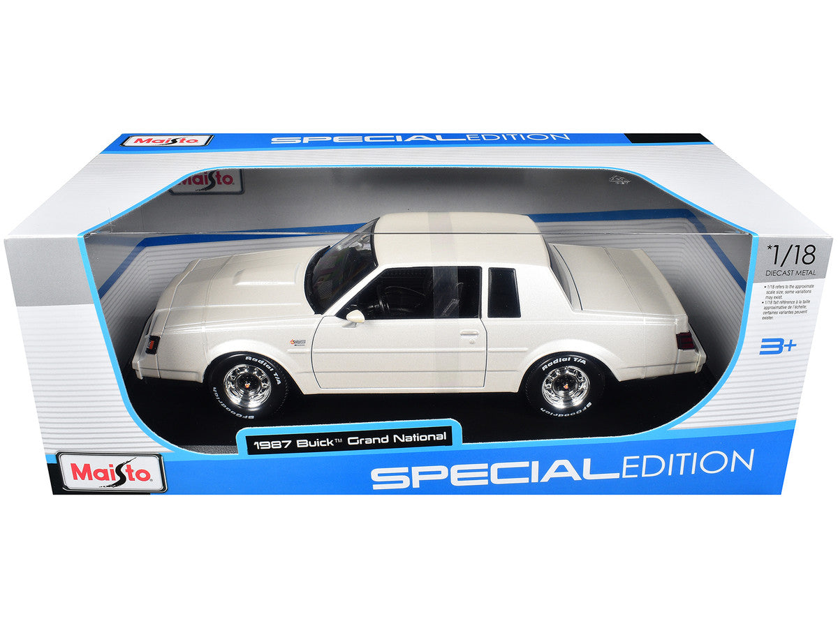 1987 Buick Grand National White Metallic "Special Edition" Series 1/18 Diecast Model Car by Maisto Maisto