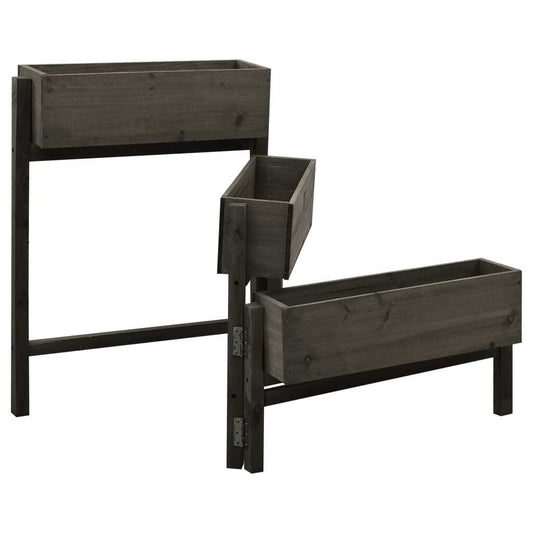 Garden Folding Planter Gray 23.6"x5.5"x29.5" Solid Firwood W2B