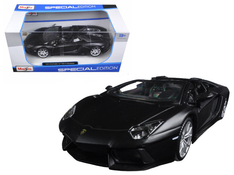Lamborghini Aventador LP 700-4 Roadster Matt Black 1/24 Diecast Model Car by Maisto Maisto