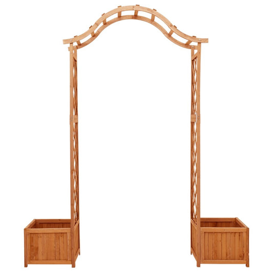 Garden Pergola with Planter Solid Firwood W2B
