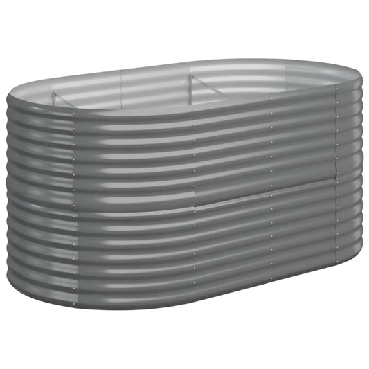 Garden Raised Bed Galvanized Steel 59.8"x31.5"x26.8" Gray W2B
