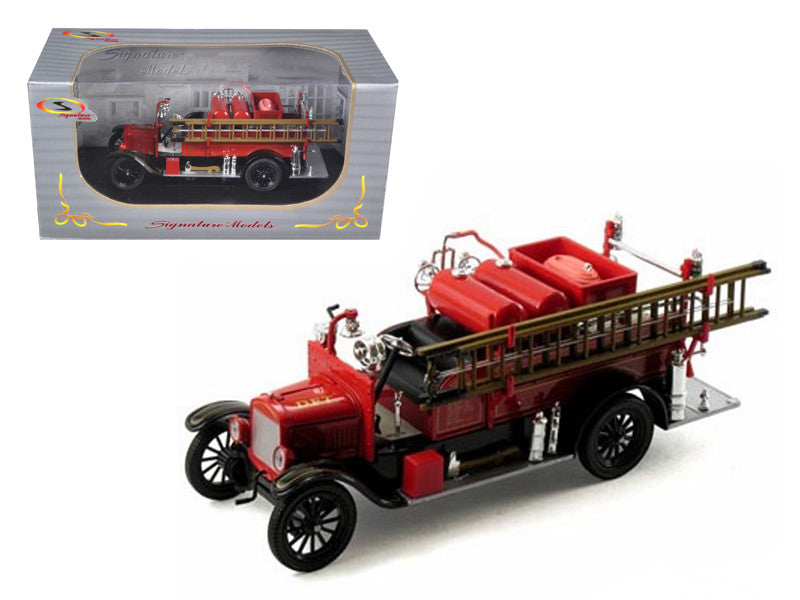 1926 Ford Model T Fire Engine Red and Black 1/32 Diecast Model by Signature Models Signature Models